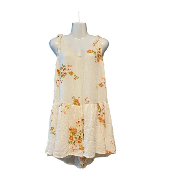 NWT Peach Royal Floral Short Romper - Picture 1 of 10